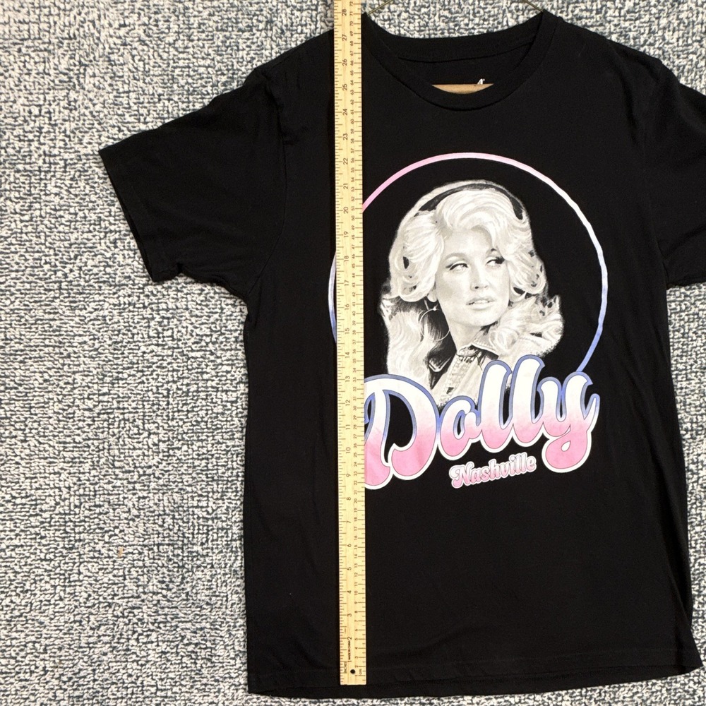 Retro Dolly Women's M Regular Black Jersey Knit Crew Short Sleeve T-Shirt - Picture 5 of 9